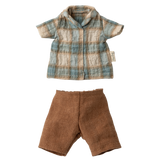 Maileg Size 2 Doll Clothes, Checker Shirt and Pants (ships in May)