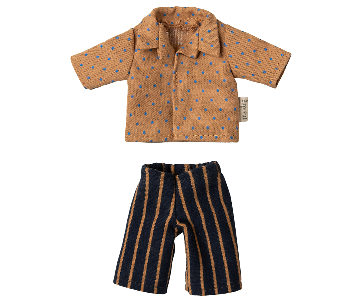 Maileg Mom/Dad Mouse Clothes, Shirt and Striped Pants (ships in March)