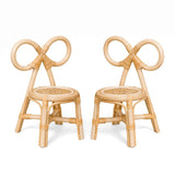 Poppie Doll size Rattan Bow Chairs, Table