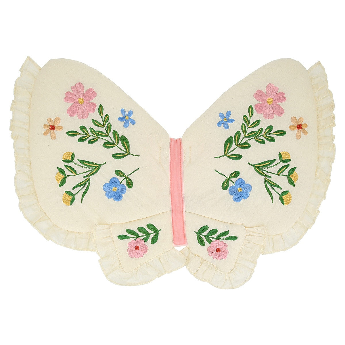 Flower Embroidered Butterfly Wings