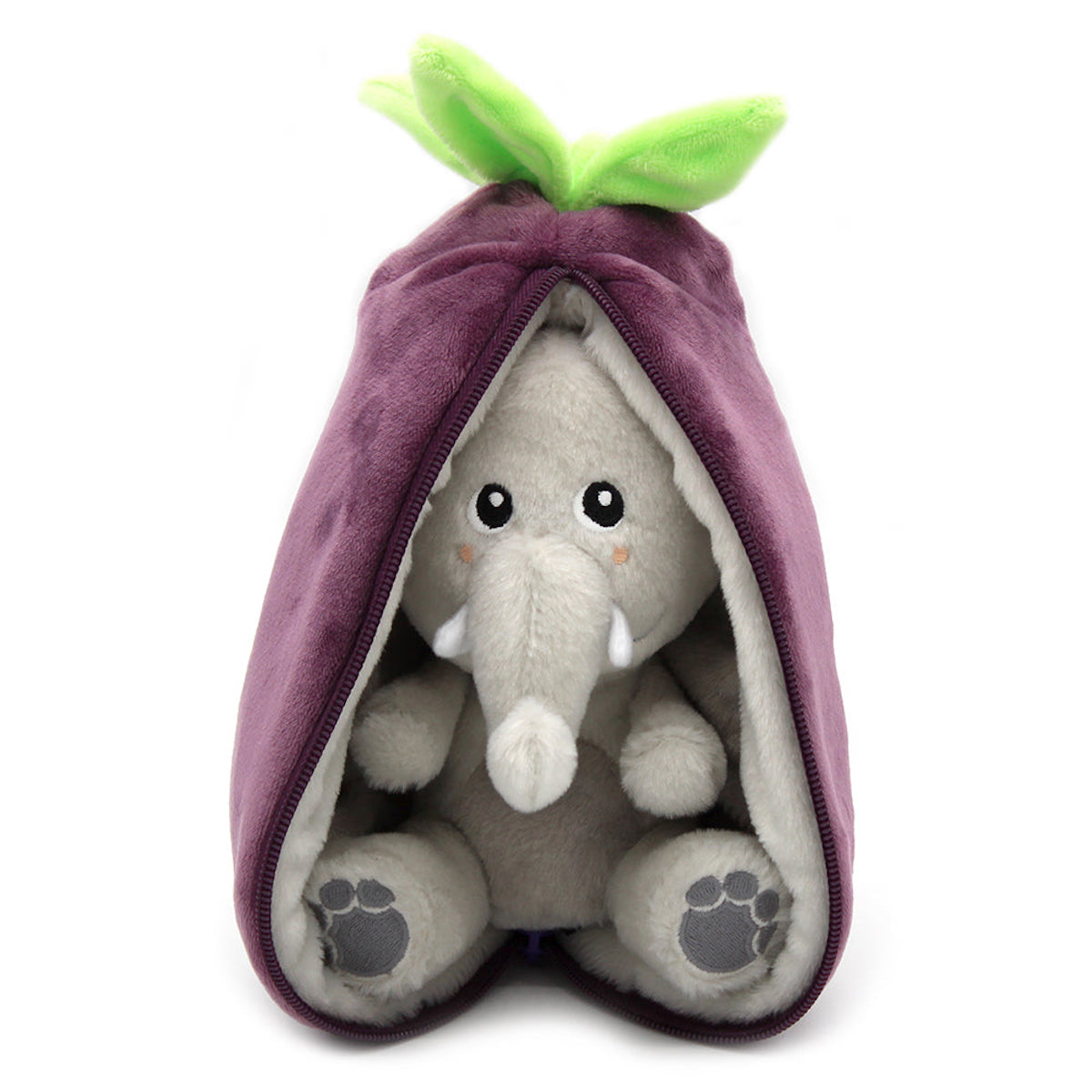 Flipetz Velvet the Elephant/Eggplant Plush Doll