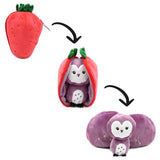 Flipetz Violet the Owl/Strawberry Plush Doll