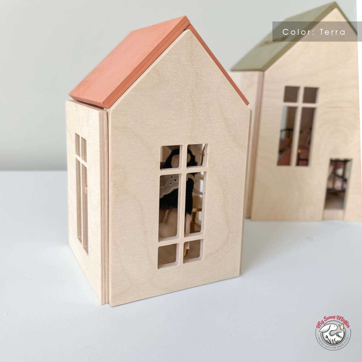 Babai Magnetic Wooden Doll House, Medium