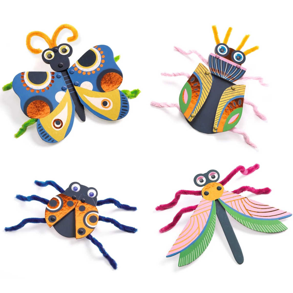 Djeco Fuzzy Bugs 3D Collage