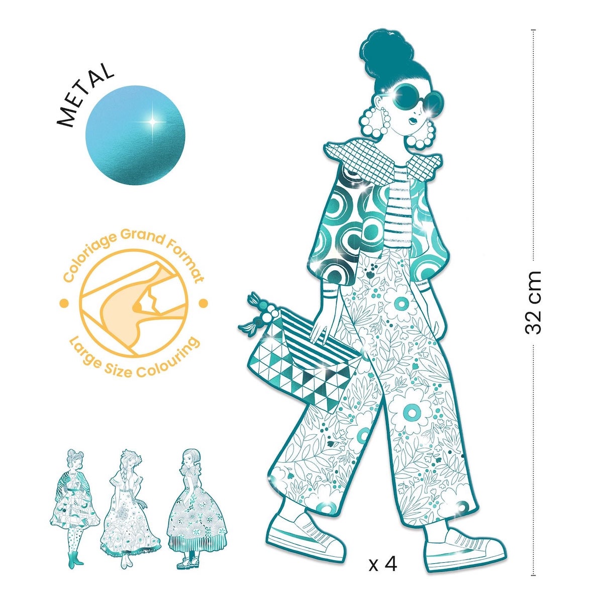 Djeco Demoiselle Coloring Paper Dolls