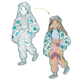 Djeco Demoiselle Coloring Paper Dolls