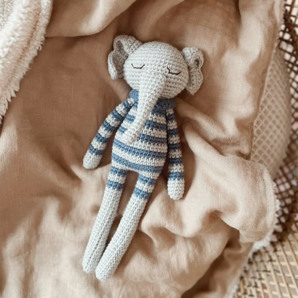 Patti Oslo Organic Crochet Doll, Ellie Elephant