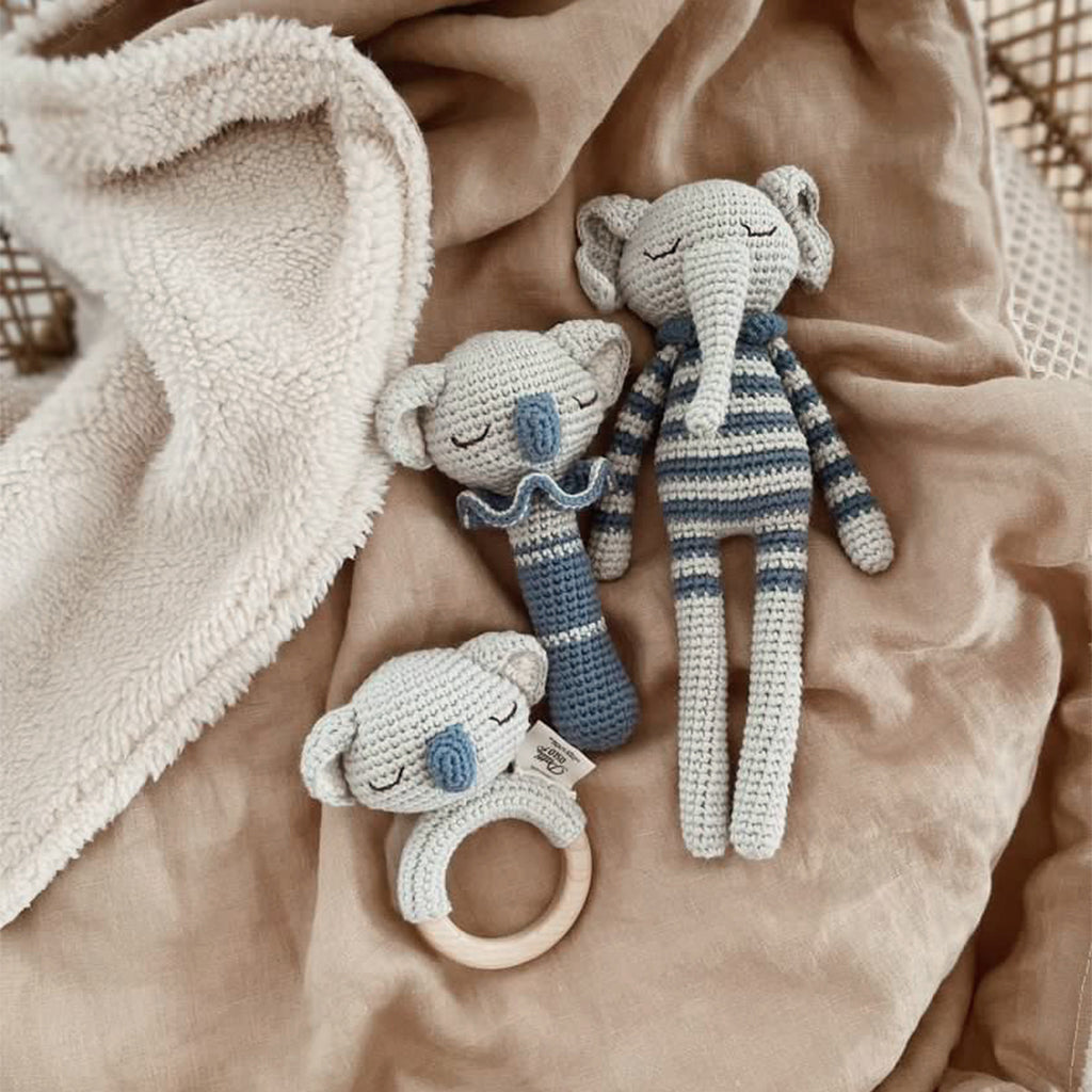 Patti Oslo Organic Crochet Doll, Ellie Elephant