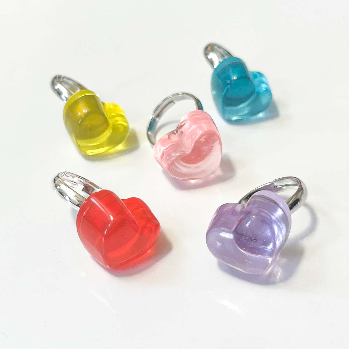 Cute Heart Kids Rings