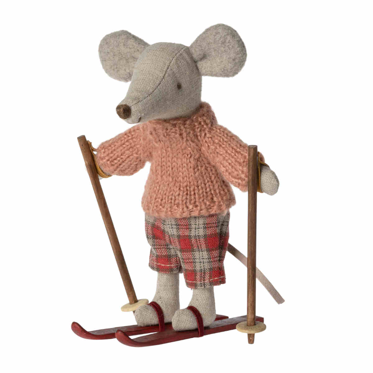 Maileg Winter Ski Mouse with a FREE Suitcase, Big Sister