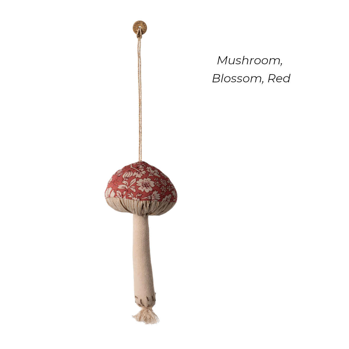 Maileg Holiday Fabric Ornaments, Mushroom