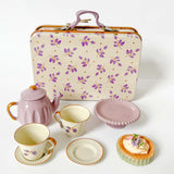 Maileg Tea Set in Suitcase for Mouse dolls, Purple Madelaine