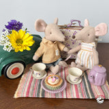 Maileg Tea Set in Suitcase for Mouse dolls, Purple Madelaine