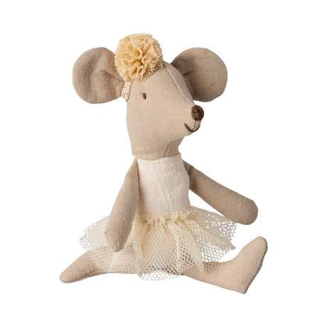 Maileg Little Sister Ballerina Mouse, Off White