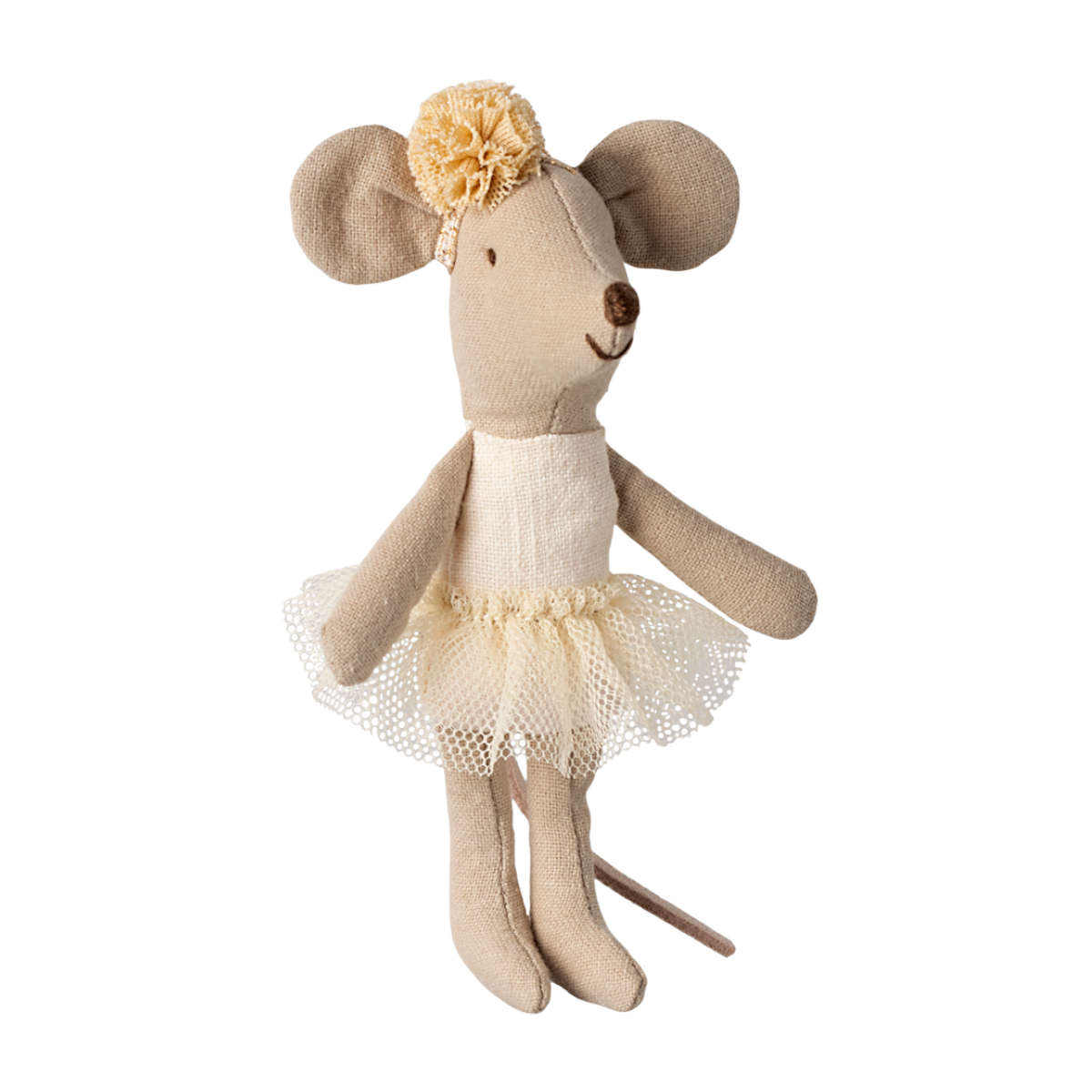 Maileg Little Sister Ballerina Mouse, Off White