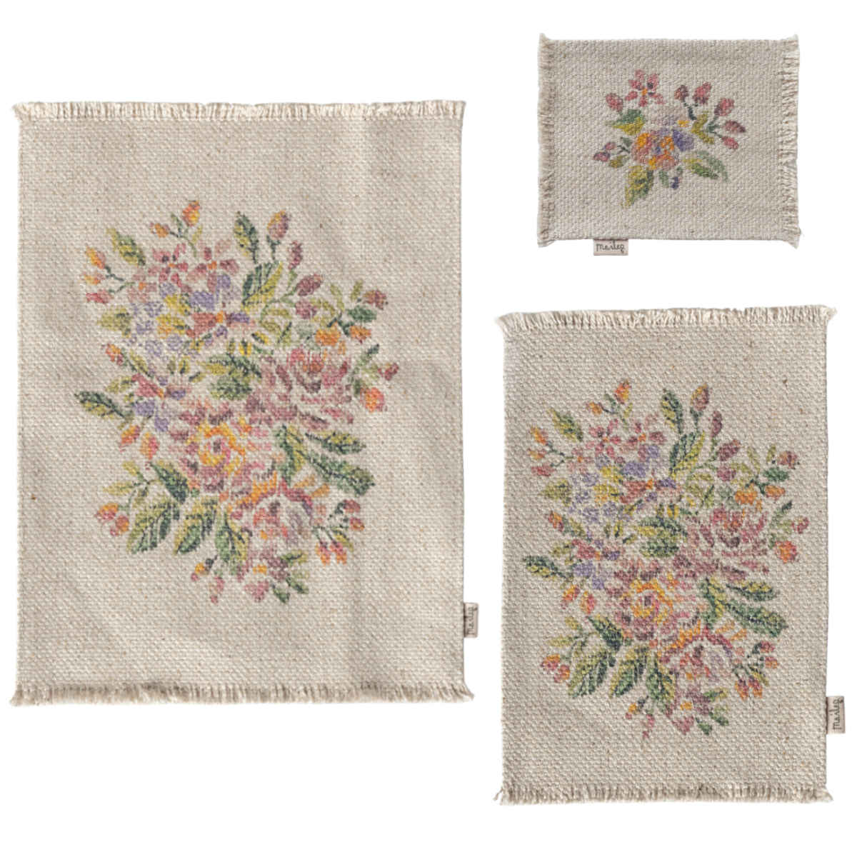 Maileg Doll House Miniature Rug, Flower