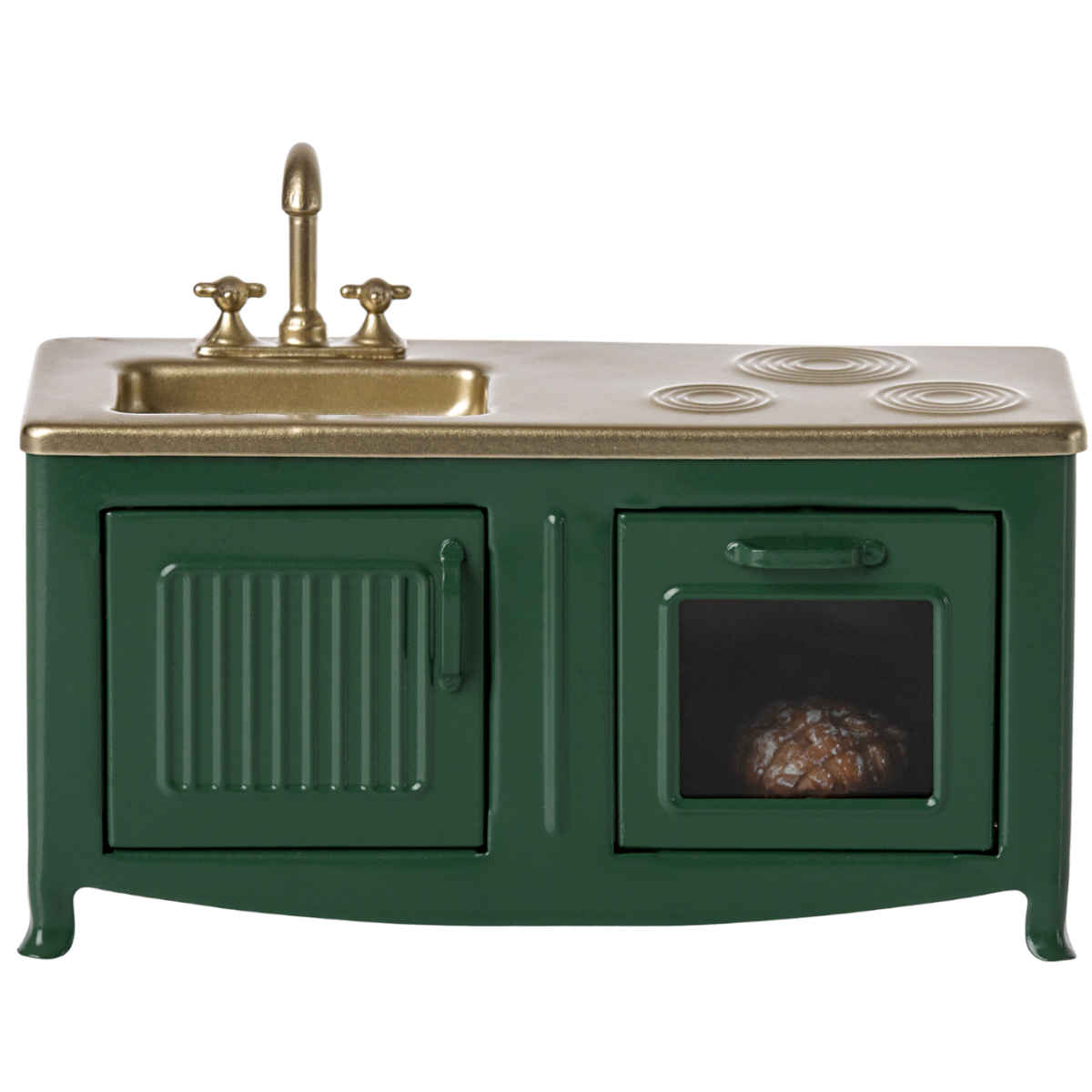 Maileg  Mouse size Dollhouse Kitchen, Dark Green