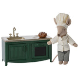 Maileg  Mouse size Dollhouse Kitchen, Dark Green