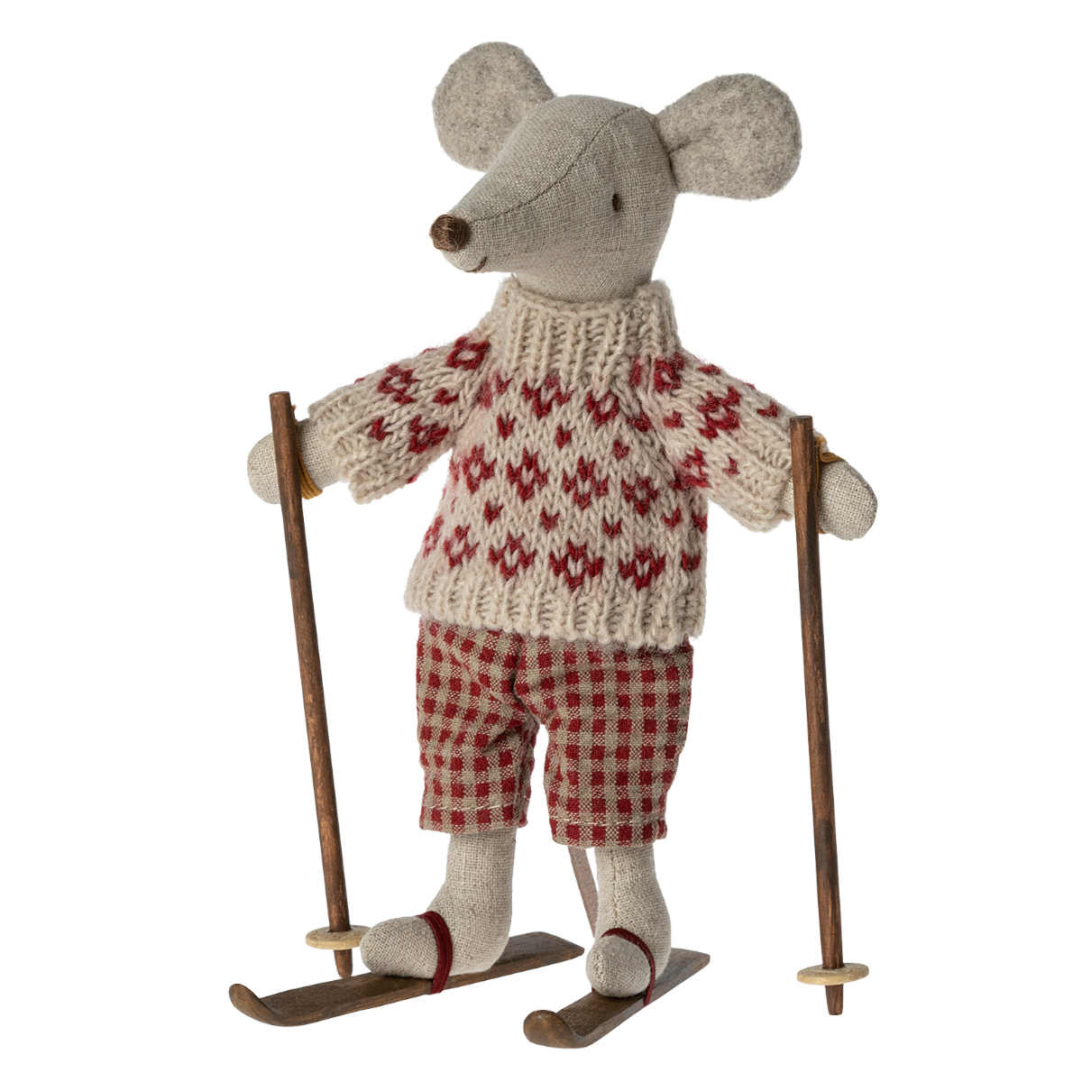 Maileg Winter Ski Mouse with a FREE Suitcase, Mom