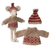 Maileg Knitted Sweater and Hat for Mom/Dad Mouse (ships in November)