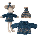 Maileg Knitted Sweater and Hat for Mom/Dad Mouse (ships in November)