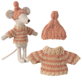 Maileg Knitted Sweater and Hat for Big brother/sister Mouse