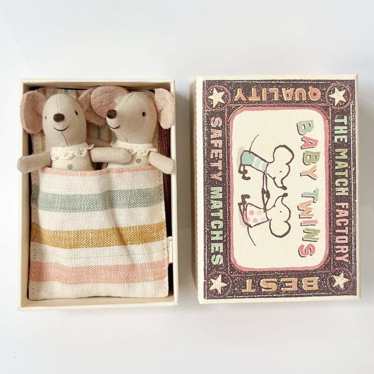 Maileg Baby Twin Mice in a Box, New