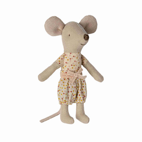 Maileg Little Sister Mouse in Box, Polka dots