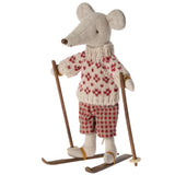 Maileg Ski and Ski Pole, Mom & Dad Mouse Size