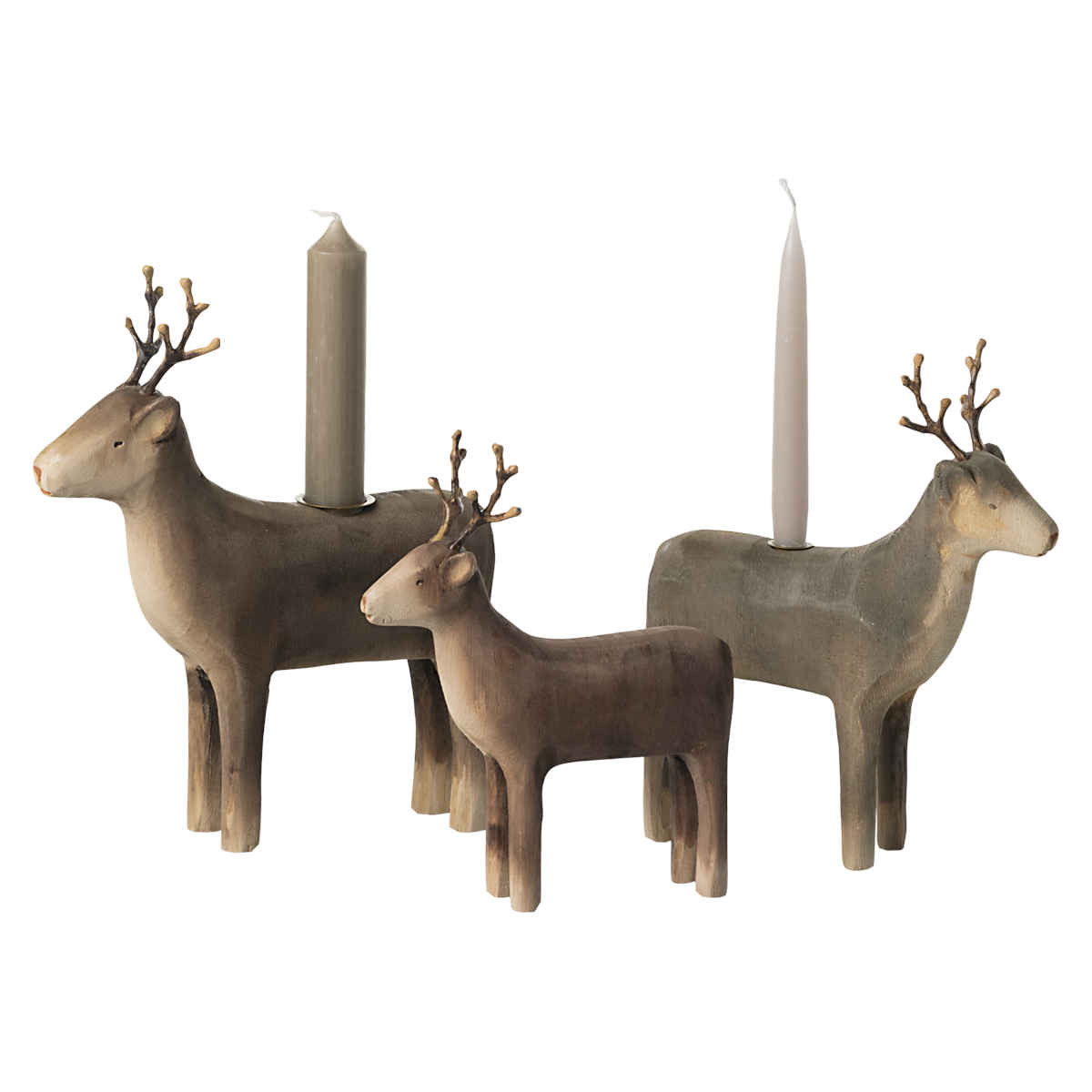 Maileg Reindeer Candle Holder Set