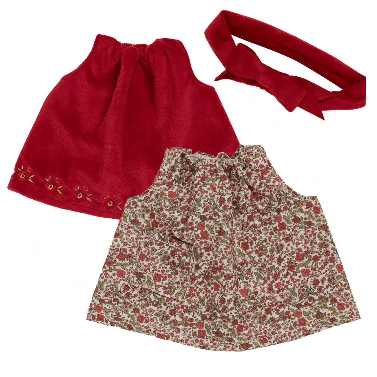 Olli Ella Dinkum Doll Una Dress Holiday Set