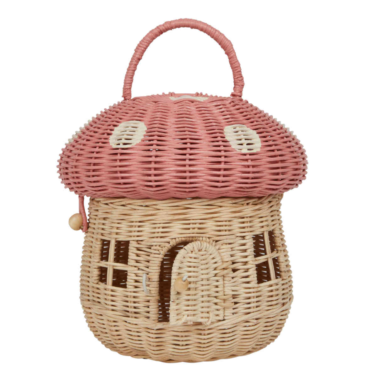 Olli Ella Mushroom Basket Bag, Musk