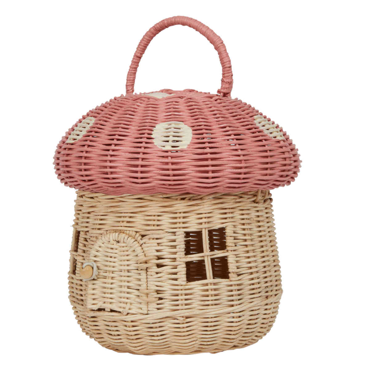 Olli Ella Mushroom Basket Bag, Musk