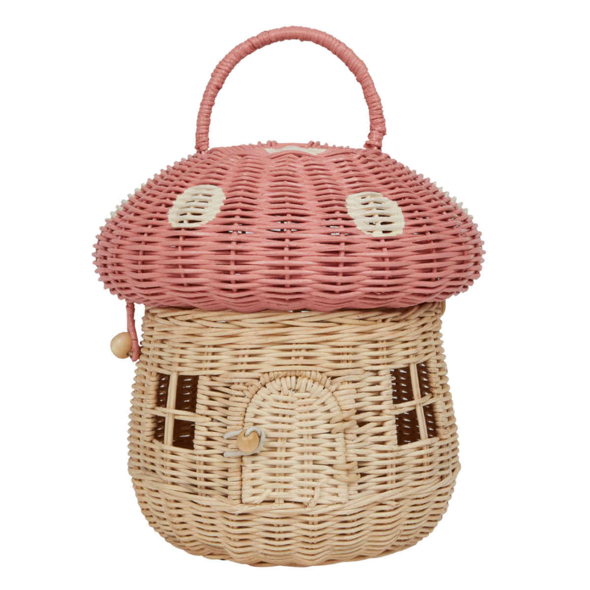 Olli Ella Mushroom Basket Bag, Musk