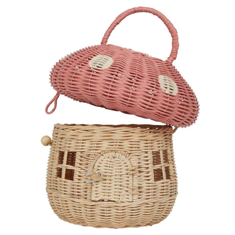 Olli Ella Mushroom Basket Bag, Musk