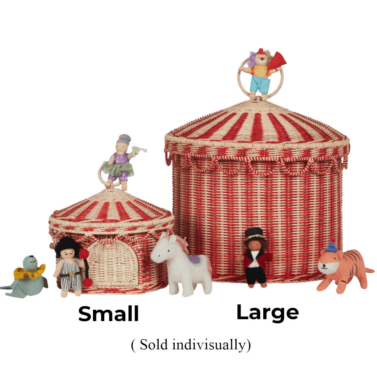 Olli Ella Circus Tent Toy Basket, Large