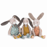 Moulin Roty Trois Petits Lapins Bunny Dolls. Rose. 16"