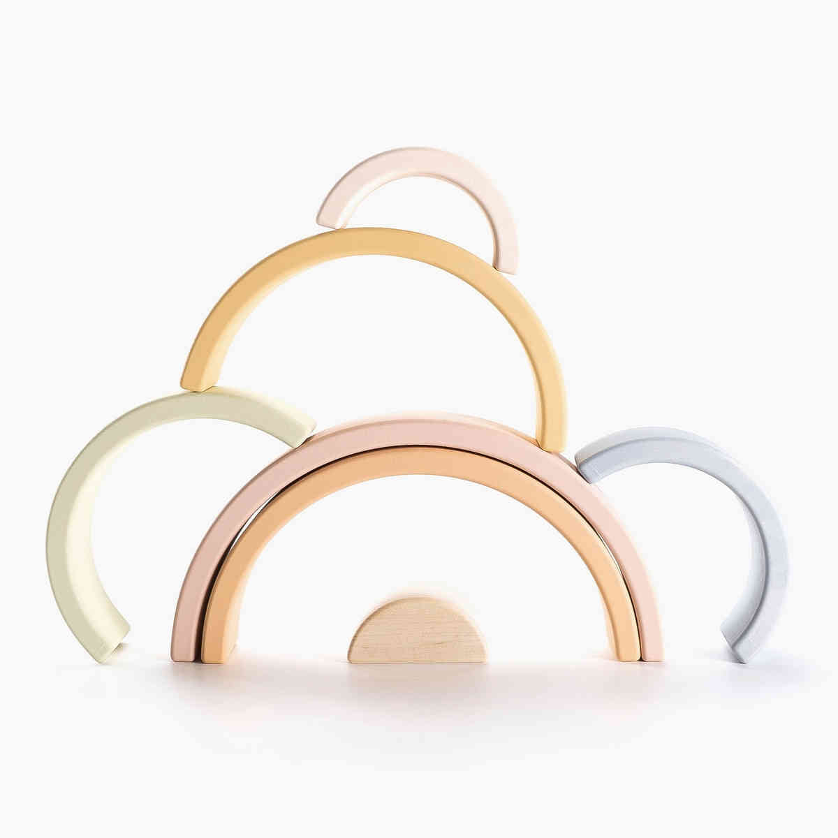 Sabo Wooden Rainbow Arch Stacker, Pastel