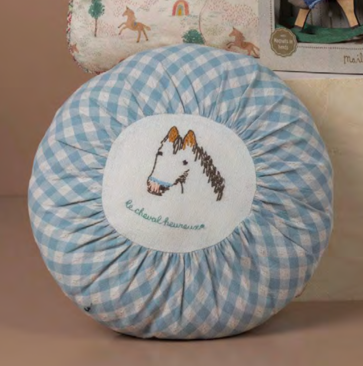 Maileg Small Round Cushion, Pony (ships in June)