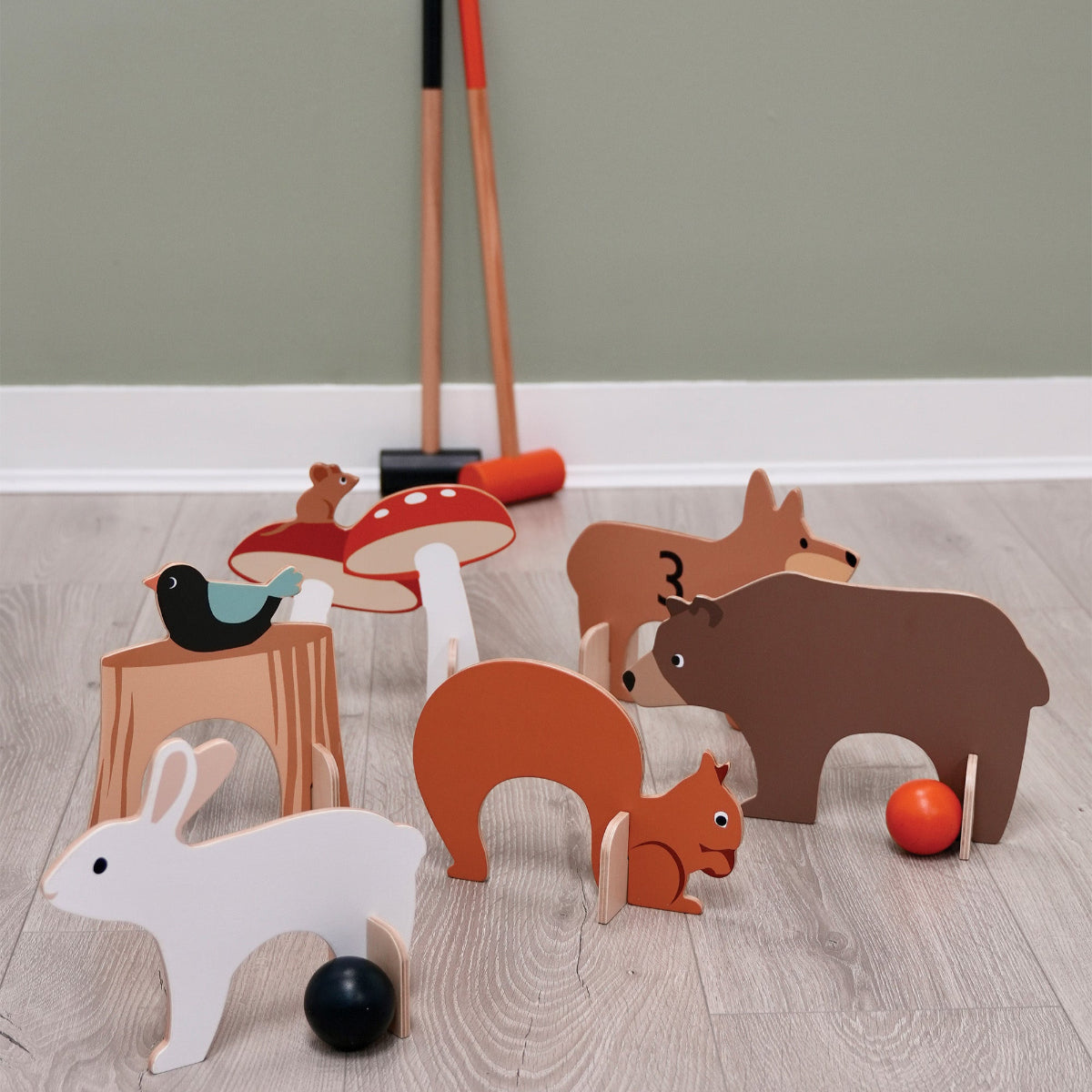 Tender Leaf Toys Woodland Indoor Croquet Set