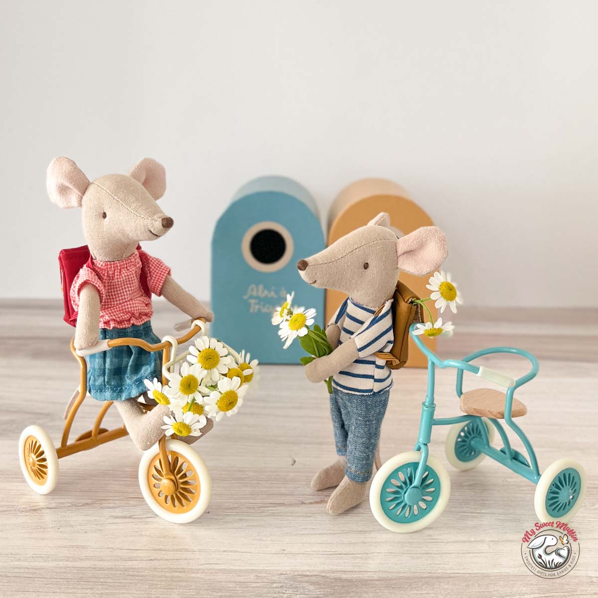 Maileg Big Brother Tricycle Mouse