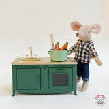 Maileg  Mouse size Dollhouse Kitchen, Dark Green