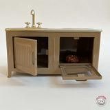 Maileg  Mouse size Dollhouse Kitchen, Light Brown