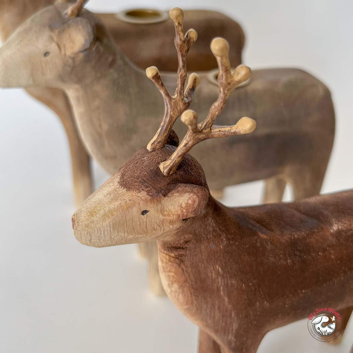 Maileg Reindeer Candle Holder Set (ships in November)