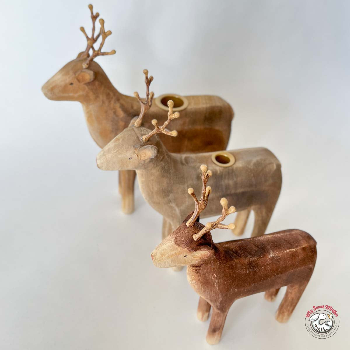 Maileg Reindeer Candle Holder Set