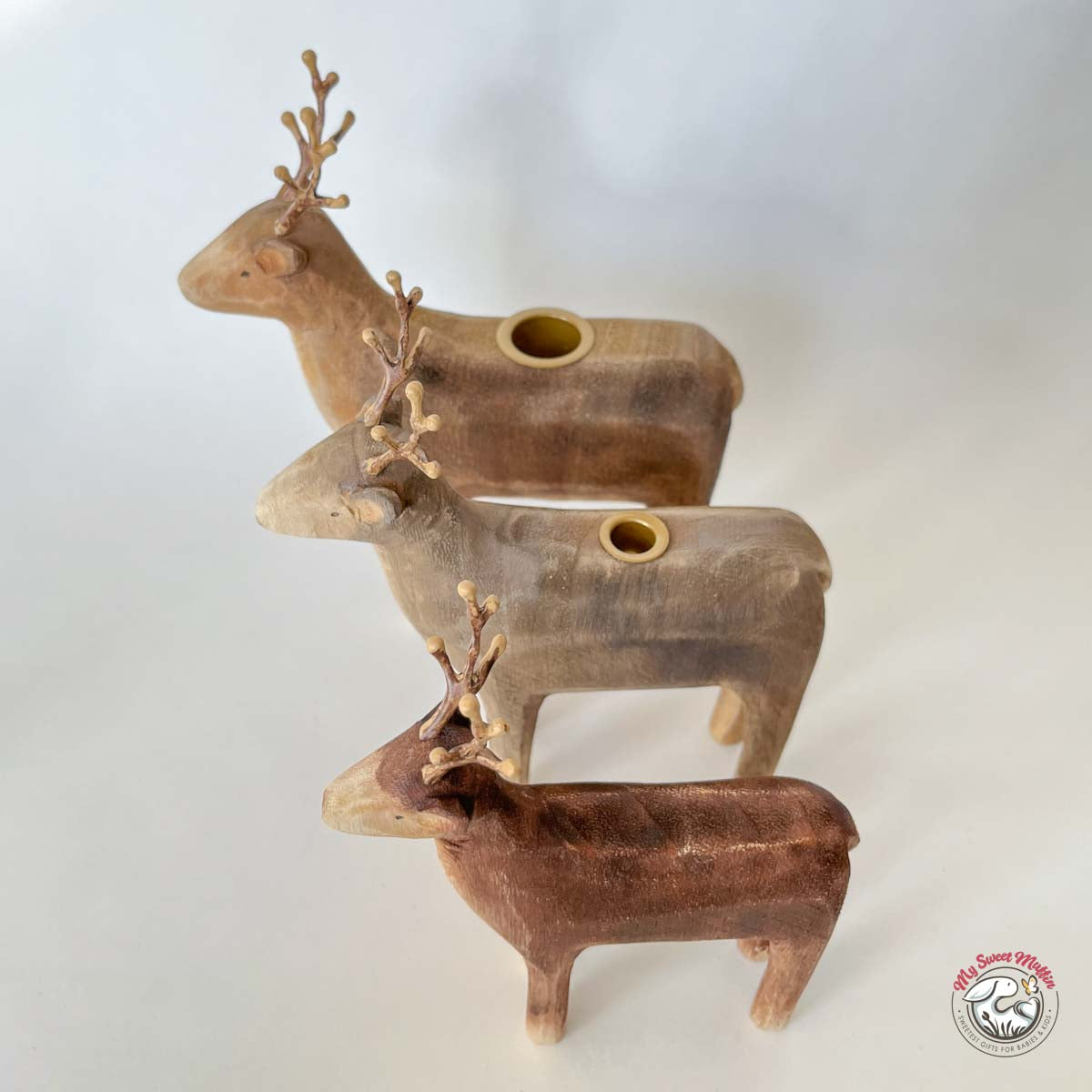 Maileg Reindeer Candle Holder Set