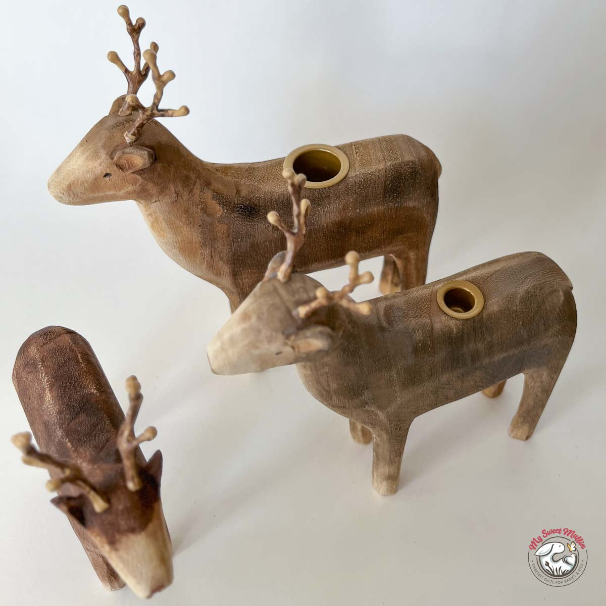 Maileg Reindeer Candle Holder Set