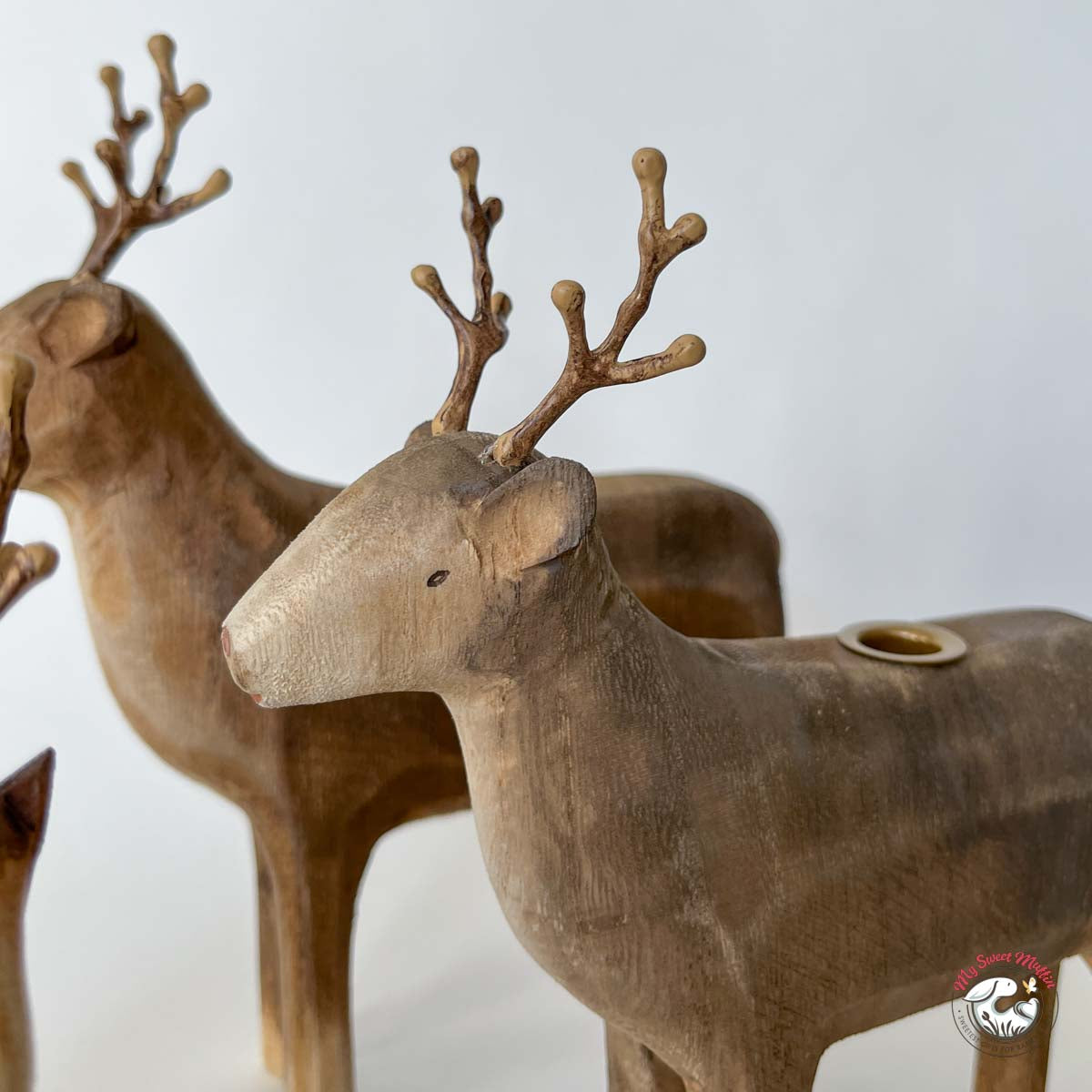 Maileg Reindeer Candle Holder Set