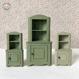 Maileg Doll House Miniature Corner Cabinet, Dark Green