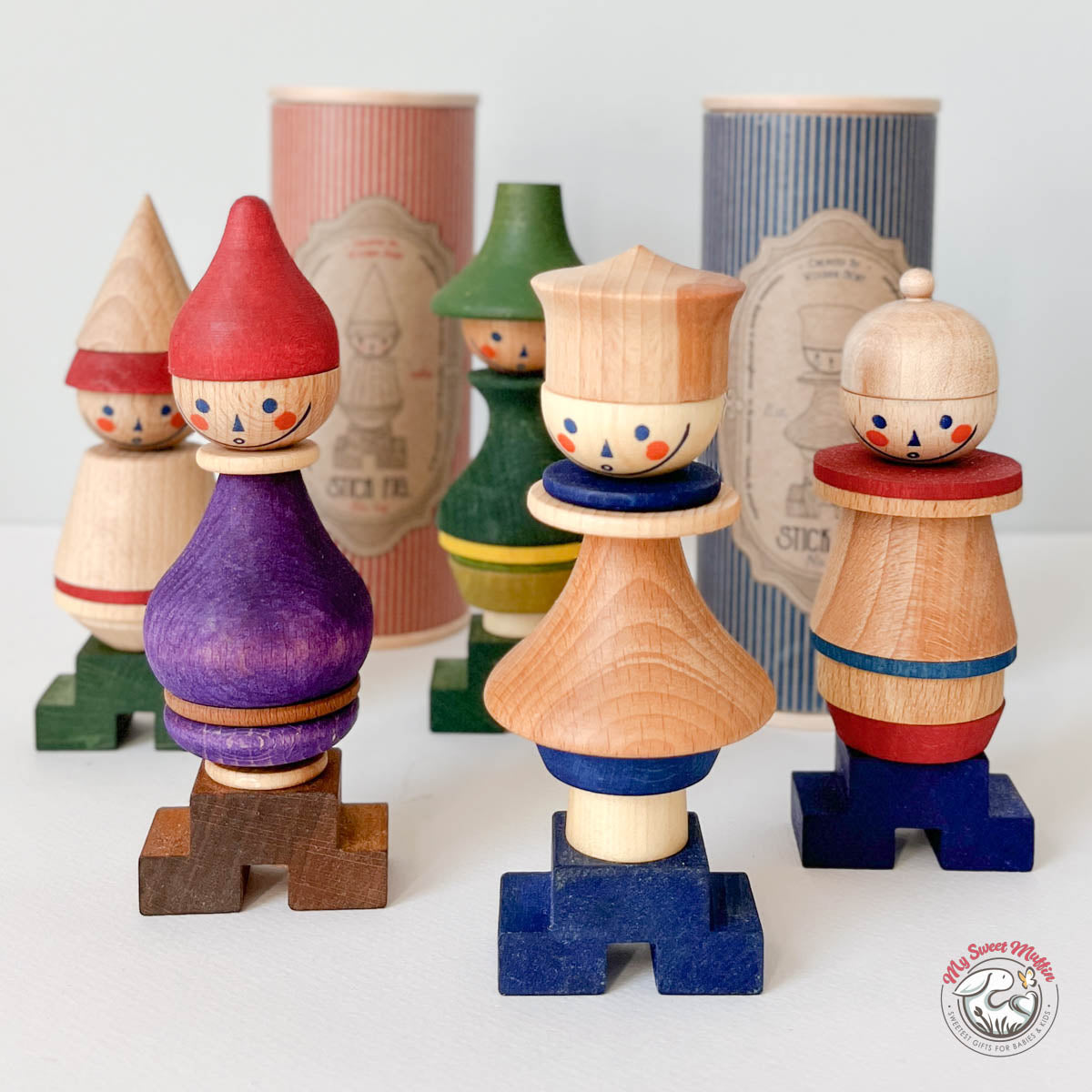 Wooden Story Stacking Stick Figurine